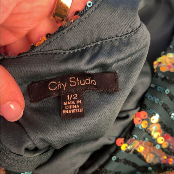 Green Sequin Maxi Dress - Picture 5 of 6